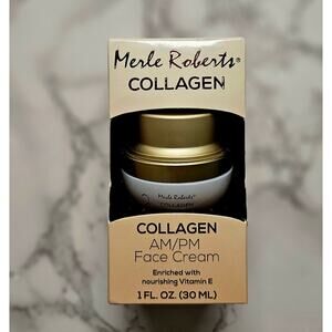 Merle Roberts Face Cream Collagen AM/PM Infused With Natural Plant Collagen NEW